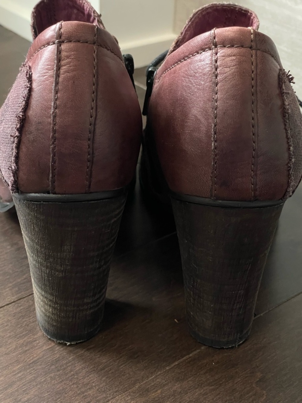 Atrai Wine Merlot Leather Ankle Boots Women’s Size 39 or 8 - Picture 7 of 10